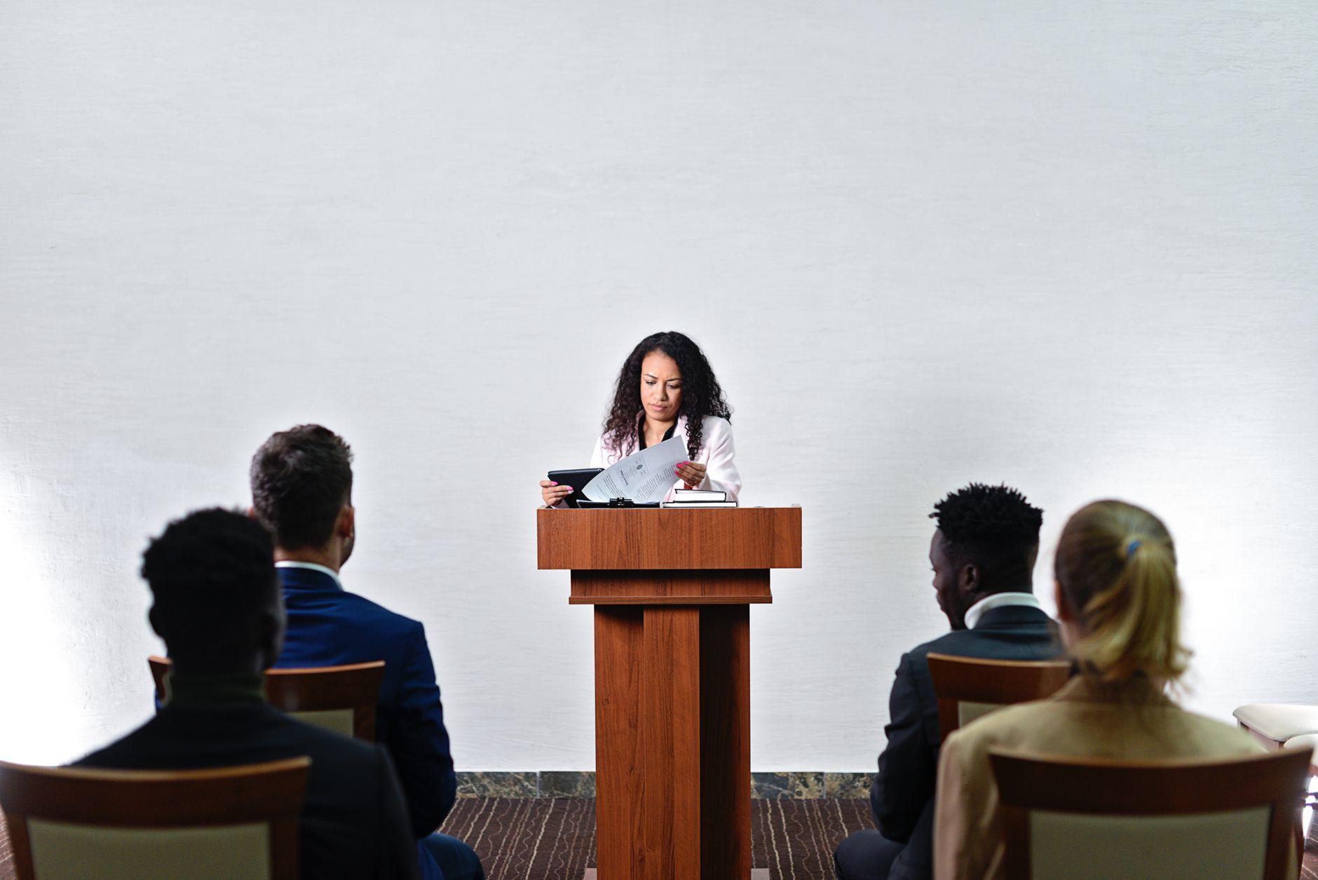 Illustration of How Structured Silhouettes Communicate Authority in Professional Settings